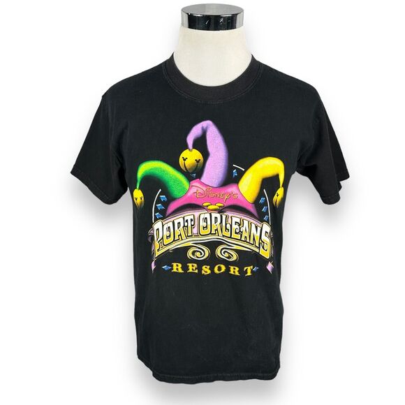 Disney Other - Vintage Walt Disney Port Orleans Resort  Hat T-Shirt Men’s Medium 90s Rare Black